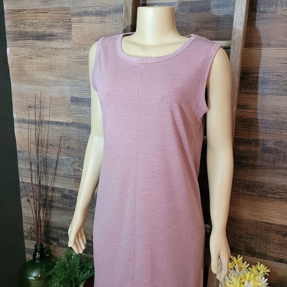 Vtg Teddi T Shirt Midi Dress M P Heathered Pink Minimalist Coastal Y2k - Picture 3 of 8